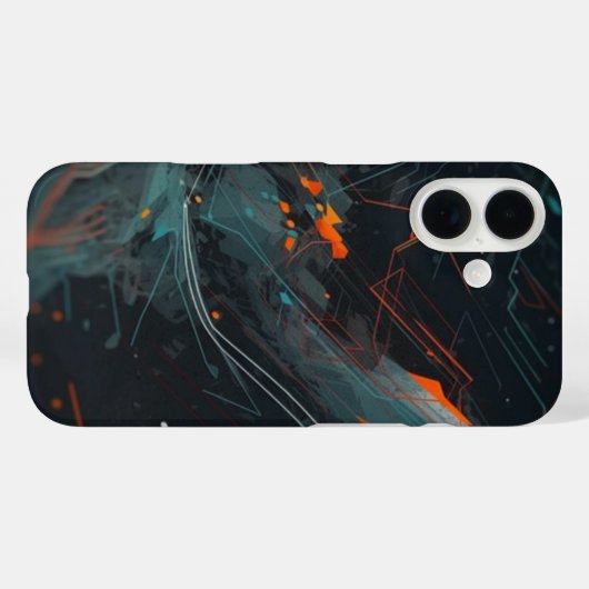 Abstracte kunstschelp Case-Mate iPhone case (Achterkant (horizontaal))