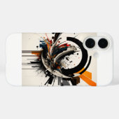 Abstracte kunstschelp Case-Mate iPhone case (Achterkant (horizontaal))