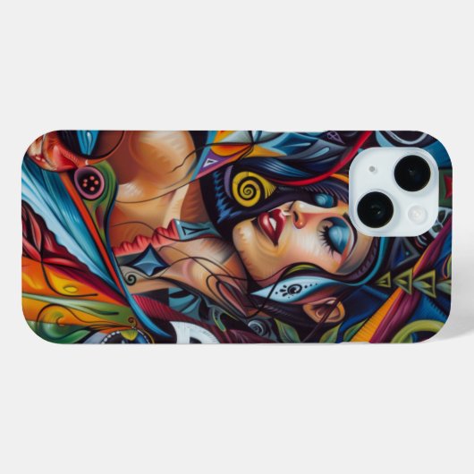 Abstracte kunstschelp Case-Mate iPhone case (Achterkant (horizontaal))