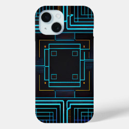 Abstracte kunstschelp iPhone 15 case