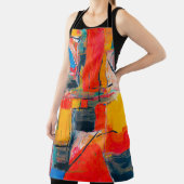 Abstracte kunstschilder voor artistieke acrylverf schort (Insitu)