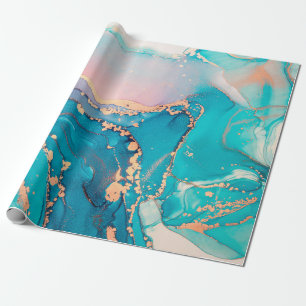 Abstracte kunstschilderachtergrond in alcohol cadeaupapier