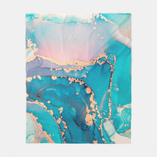 Abstracte kunstschilderachtergrond in alcohol fleece deken