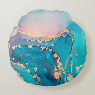 Abstracte kunstschilderachtergrond in alcohol rond kussen
