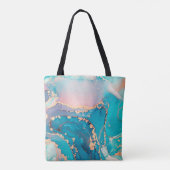 Abstracte kunstschilderachtergrond in alcohol tote bag (Achterkant)