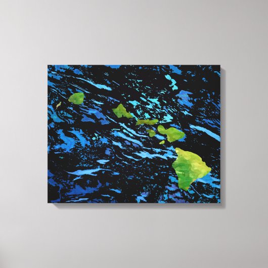 Abstracte kunstschilderafdrukken op Hawaiiaanse ei Canvas Afdruk (Voorkant)