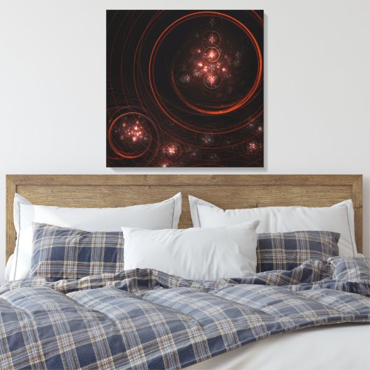 Abstracte kunstschilderafdrukken van Starlight Canvas Afdruk (Insitu (Slaapkamer))