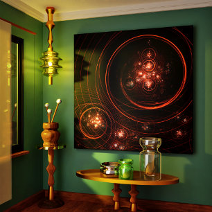 Abstracte kunstschilderafdrukken van Starlight Canvas Afdruk