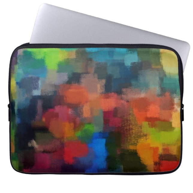 Abstracte kunstschildering 34 laptop sleeve (Voorkant)