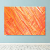 Abstracte kunstschildering 3 van Warm Colors Canvas Afdruk (Insitu (Houten vloer))