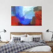 Abstracte kunstschildering 6 canvas afdruk (Insitu (Slaapkamer))