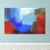 Abstracte kunstschildering 6 canvas afdruk (Insitu (Houten vloer))