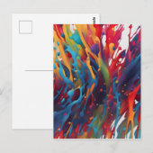 Abstracte kunstschildering briefkaart (Voorkant / Achterkant)