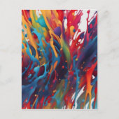 Abstracte kunstschildering briefkaart (Voorkant)