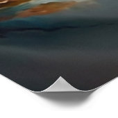 Abstracte kunstschildering met moderne wolken poster (Hoek)