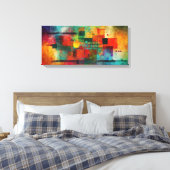 Abstracte kunstschildering op doek canvas afdruk (Insitu (Slaapkamer))