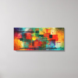 Abstracte kunstschildering op doek canvas afdruk