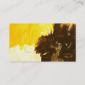 Abstracte kunstschilderingen Spletters Geel bruin Visitekaartje (Voorkant)