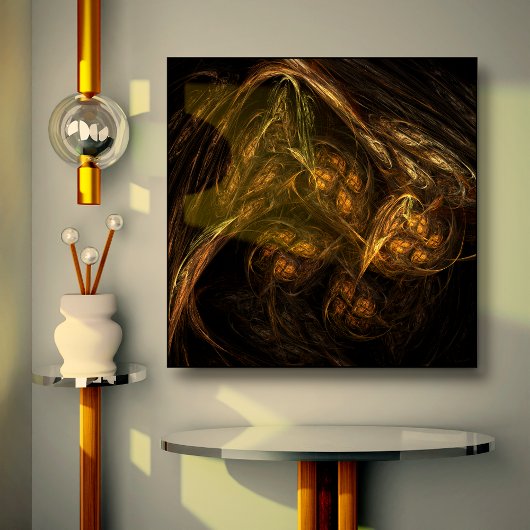 Abstracte kunstschildertekening Moeder Aarde Afdru Canvas Afdruk