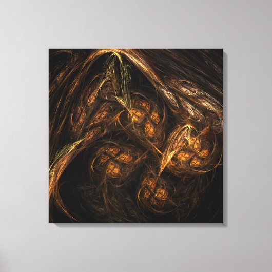 Abstracte kunstschildertekening Moeder Aarde Afdru Canvas Afdruk (Voorkant)