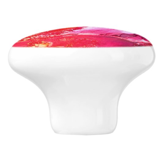 Abstracte kunstschildertextuur keramische knop (Zijkant)