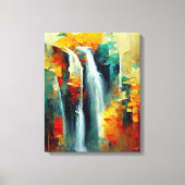 Abstracte kunstschilderwaterval canvas afdruk (Voorkant)