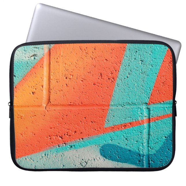 Abstracte kunstspuitverf textuurachtergrond laptop sleeve (Voorkant)