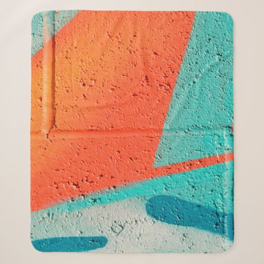 Abstracte kunstspuitverf textuurachtergrond sherpa deken (Voorkant)