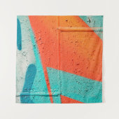 Abstracte kunstspuitverf textuurachtergrond wandkleed (Voorkant (horizontaal))