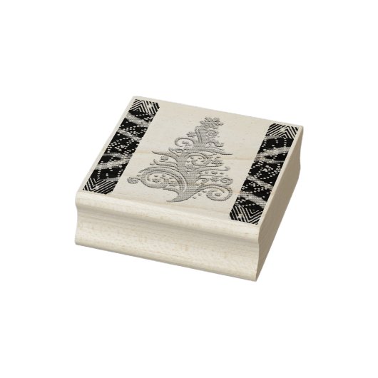 Abstracte kunststempel - Abstracte kerstboom Rubberstempel (Stempel)