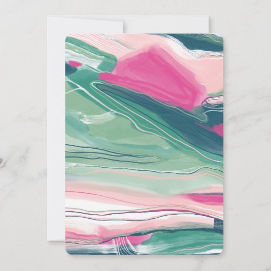 Abstracte kunstster van David Custom Bar Bat Mitzv Kaart (Achterkant)