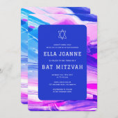 Abstracte kunstster van David Custom Bar Bat Mitzv Kaart (Voorkant / Achterkant)