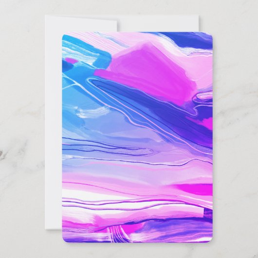 Abstracte kunstster van David Custom Bar Bat Mitzv Kaart (Achterkant)