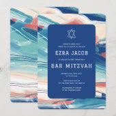 Abstracte kunstster van David Custom Bar Bat Mitzv Kaart (Voorkant / Achterkant)