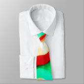 Abstracte Kunststrik Rood Aqua Groen Amber Stropdas (Gebonden)