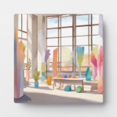 Abstracte Kunststudio | Helder Luchtig Aquarel Fotoplaat (Voorkant)