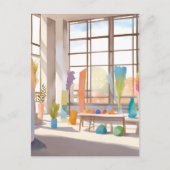 Abstracte kunststudio | Heldere, luchtige Waterver Briefkaart (Voorkant)