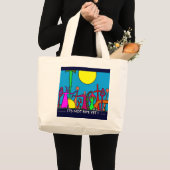 Abstracte kunsttas grote tote bag (Voorkant (product))