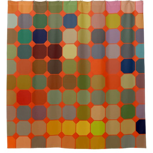 Abstracte kunsttextuur. Kleurrijke textuur. Modern Douchegordijn (Voorkant)