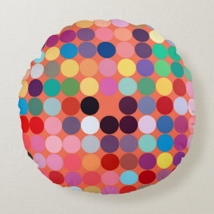 Abstracte kunsttextuur. Kleurrijke textuur. Modern Rond Kussen