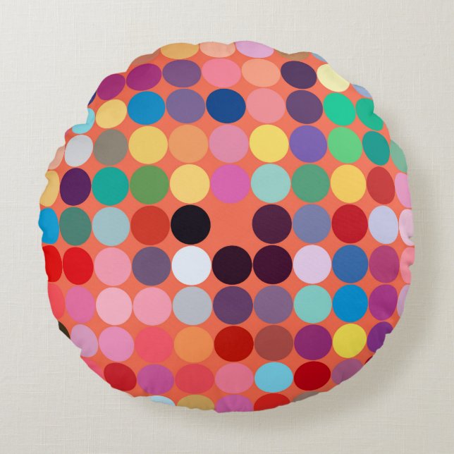 Abstracte kunsttextuur. Kleurrijke textuur. Modern Rond Kussen (Voorkant)
