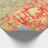 Abstracte kunsttextuur schilderen Turquoise Red Gr Cadeaupapier (Hoek)