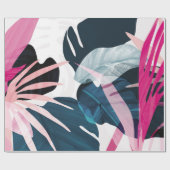 Abstracte kunsttropische bladeren achtergrond. Beh Cadeaupapier (Vlak)