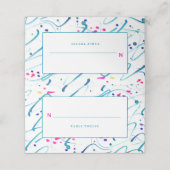 Abstracte kunsttropische ondiepe golven gebeurteni plaatskaartje (Buitenkant ongevouwen)