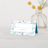 Abstracte kunsttropische ondiepe golven gebeurteni plaatskaartje (Achterkant)