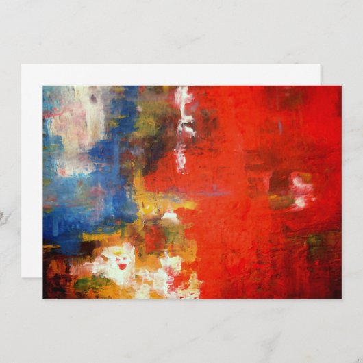 Abstracte kunstuitnodiging kaart (Voorkant / Achterkant)