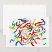 Abstracte kunstuitnodiging kaart (Voorkant / Achterkant)