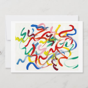 Abstracte kunstuitnodiging kaart