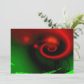 Abstracte kunstuitnodigingen - Abstracte golven Kaart (Staand voorkant)