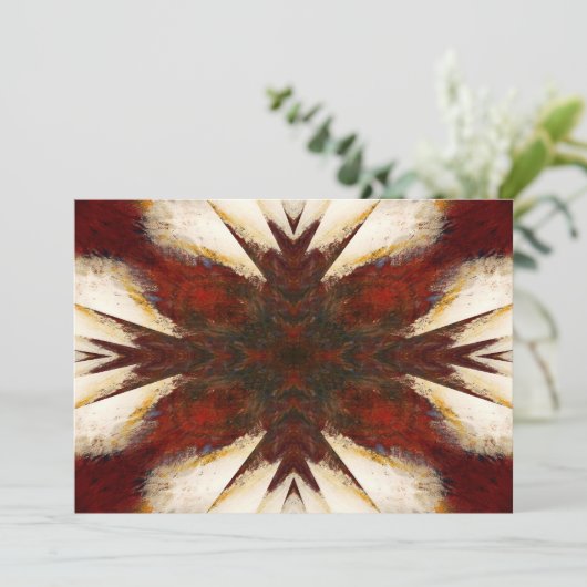 Abstracte kunstuitnodigingen kaart (Staand voorkant)